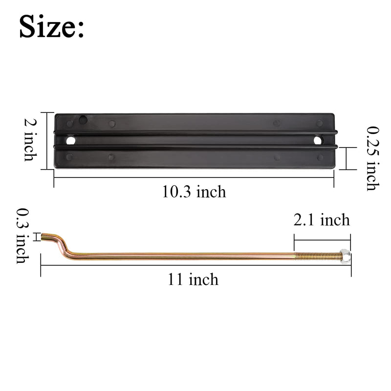 10L0L Golf Cart Battery Hold Down Plate and Rod Kit for Club Car DS & Carryall Electric Golf Carts 1998-2005 OEM# 101090801,1013683 3 - BeesActive Australia