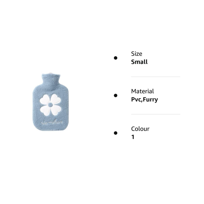 Hot Water Bottle with Cover, 500ML Small,Wearable,Mini, Great Gift for Women, Seniors & Children (Blue) Blue - BeesActive Australia