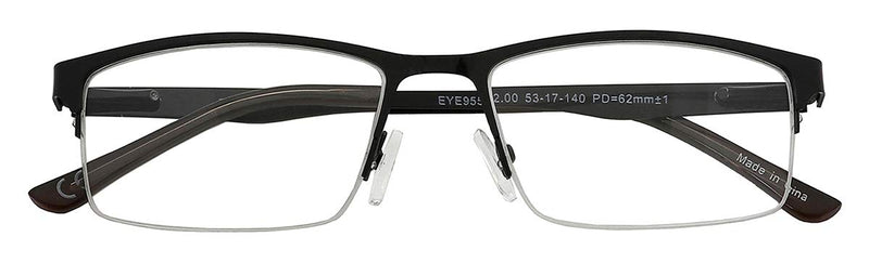 EYECEDAR Amcedar 5-Pack Reading Glasses Men Metal Half-Frame Spring Hinges Stainless Steel Material Readers +1.50 5 Pairs Mix 1.5 x - BeesActive Australia