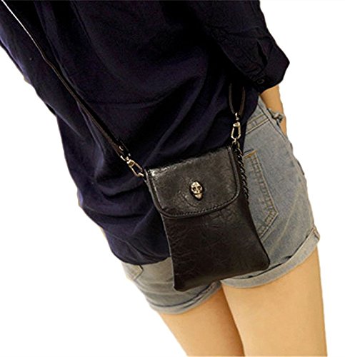 Women Single Shoulder Crossbody Bags Mini Messenger Bag Cellphone Bags Wallet [Elegant Design]black - BeesActive Australia