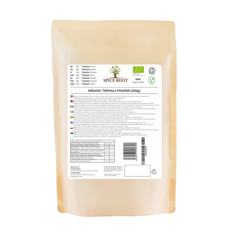 Organic Triphala Powder 200g - Certified Organic, Premium Quality, Improves Digestion, Immune Support, Ayurveda - BeesActive Australia