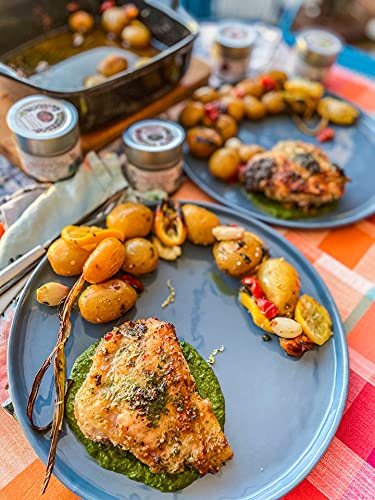 Rosemary Sea Salt - Gourmet Infused Sea Salt - Artisanal Seasoning - Non GMO - All Natural - Sustainably Sourced - Small Batch - Magnetic Tin - Hand Packed - BeesActive Australia