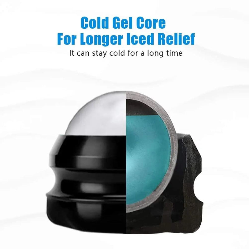 Stainless Steel Massage Roller Ball, Cryotherapy, Heat Therapy & Aromatherapy Manual Massager Roller Ball, Deep Tissue Massage. (Black) Black - BeesActive Australia