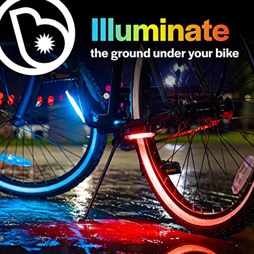 Brightz GoBrightz LED Bike Frame Light - LED Bike Frame Light for Night Riding - 4 Modes for Flashing or Constant Glow Light - Fun Safety Light Bike Accessories for Kids, Boys, Girls, Teens & Adults Blue - BeesActive Australia