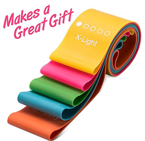 Fit Simplify 10 Inch Resistance Loop Exercise Bands, Set of 5, Assorted Colors - BeesActive Australia