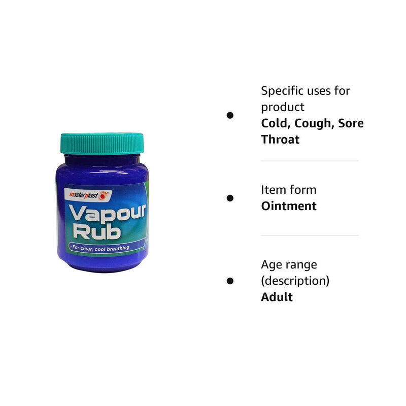 Menthol Vapour Rub Congestion Relief for Chest, Throat & Back Rub Eucalyptus (100g Tub) - BeesActive Australia