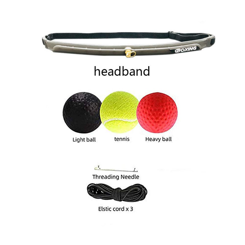 Boxing Reflex Ball 3 Difficulty Level Boxing Ball with Headband Suit for Reaction, Agility, Punching Speed, Fight Skill and Hand Eye Coordination Training for Kids and Adults 3 balls - BeesActive Australia
