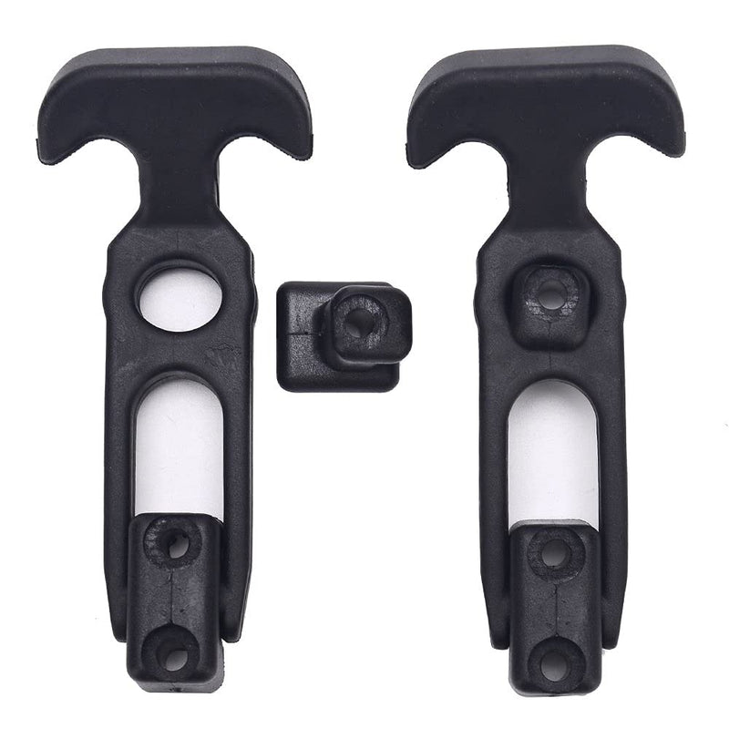 Accessbuy Flexible T-Handle Rubber Draw Latch for Cooler,Boat,Golf Cart,Tool Box,Off-Road Vehicles,Farm Machinery or Engineering Machine Hood (2 Pack with 12PCS Screws) - BeesActive Australia