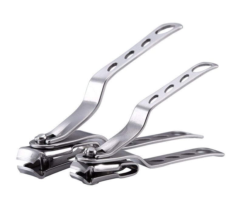 Keiby Citom Nail Clippers with 360-Degree Rotating Head - Stainless Steel Fingernails and Toenails Cutter Lagre and Small Sizes (Silver) Silver - BeesActive Australia