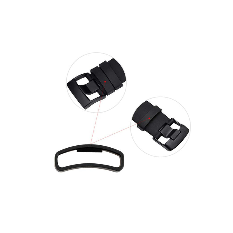Sencato Watch Bands Fastener Loop 3Pcs, Compatible with Suunto Core, Soft Rubber Retainer Fastener Replacement Wrist Strap Loop Ring Contain 2Pcs Tools for Suunto Core Smart Watch Band Black Black 3 Pcs - BeesActive Australia