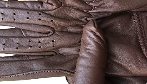 Horse Riding Men's Gloves All Leather 100% Real Leather TAN, Dark Brown & Black Premium Quality Gents Equestrian Gloves Large - BeesActive Australia
