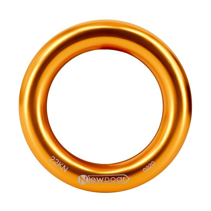 NewDoar Rappel Ring 25kN Gold Large O-Ring Rope Connector for Rock Climbing Arborist Rescue Hammock and Slackline gold 2pcs - BeesActive Australia