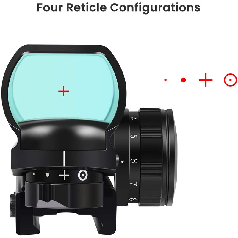 Fyland Reflex Sight 1x22x33mm Red Dot Gun Sight Scope 4 Reticles Patterns with 20mm Pic Rail Mount Airsoft 10/22 Accessories - BeesActive Australia