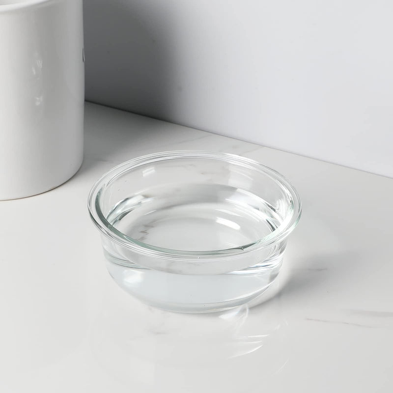 GDCZ Glass Raised Cat or Small Dog Bowls 18 Ounces Transparent - BeesActive Australia