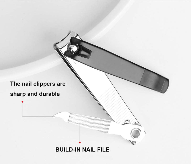 ICEYLI Large Nail Clippers Set,2 Pcs Premium Stainless Steel Fingernail & Toenail Clippers Curved Blade With Sharp And Sturdy Blade - BeesActive Australia