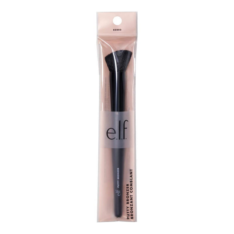 e.l.f. Putty Bronzer Brush, Angled Makeup Brush For Contour & Highlight, Made For The e.l.f. Putty Bronzer, Flawless Sanitary Application, Black - BeesActive Australia