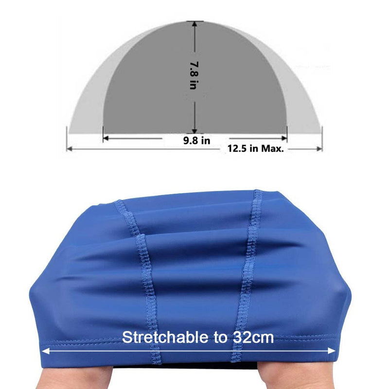 ENASGLOO 5-Pack Men Women PU Waterproof Fabric Swimming Cap Elasticity Bathing Cap for Adult - BeesActive Australia