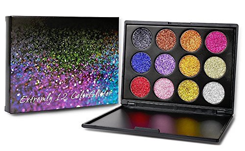 DONGXIUB 12 Colors Glitter Powder Makeup Palette Professional Long Lasting Shimmer Eyeshadow Palette Mineral Pressed Glitter - BeesActive Australia