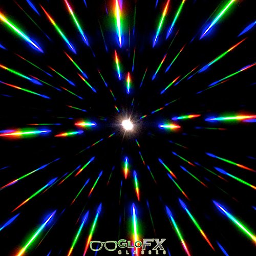 GloFX Black Diffraction Ski Goggles - Rainbow Gradient Rave Prism Kaleidoscope Lightshow Lenses - BeesActive Australia