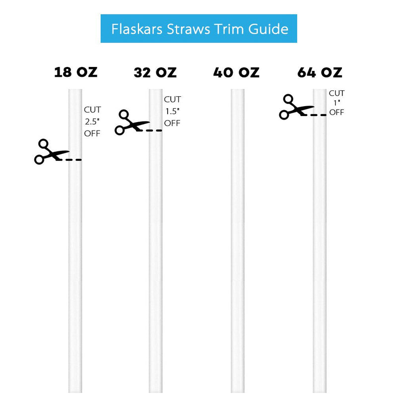 [4 Pack] Straws Replacement for Hydroflask Wide Mouth Bottle Straw Lid, 4 BPA-FREE Straws and 4 Straw Cleaning Brushes - BeesActive Australia
