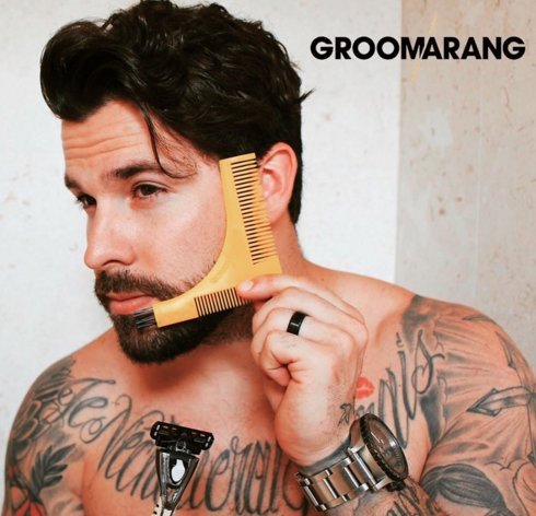 New Groomarang Beard Styling and Shaping Template Comb Tool Perfect Lines & Symmetry Shape Face Neck Line Fast And Easily. - BeesActive Australia