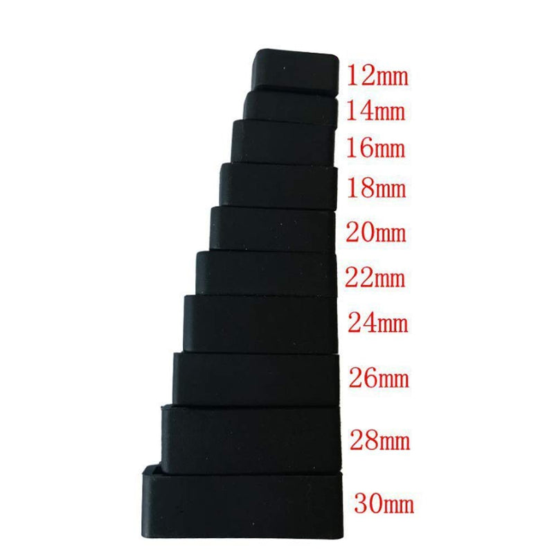 8 Pcs Black Rubber Watch Band Loop Sillicon Watch Strap Keeper Replacement Holder Retainer 12mm 14mm 16mm 18mm 20mm 22mm 24mm 26mm - BeesActive Australia