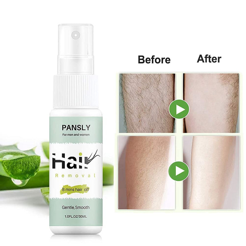 Hair Removal Spray For Women and Men, 8 Minutes Hair off Hair Removal for Gentle, Natural Hair Remover for Arms, Underarm, Legs, Bikini Areas, 30 ML - BeesActive Australia