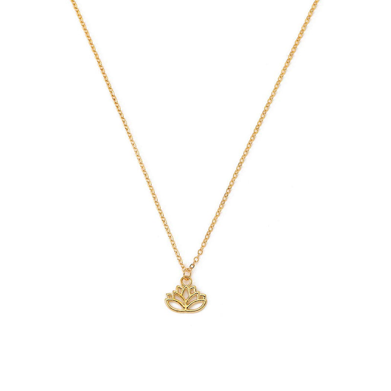 Jovono Lotus Pendant Necklaces Fashion Necklace Chain Jewelry for Women and Girls (Gold) Gold - BeesActive Australia