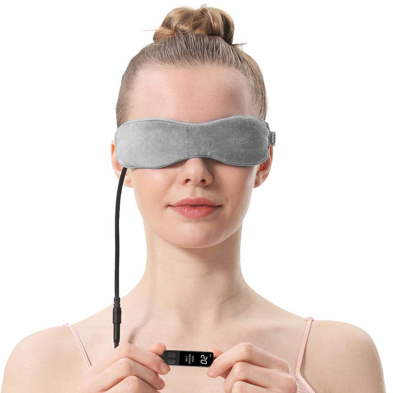 Aroma Season Heated Eye Mask, For Stye Blepharitis Moist Treatment with Flaxseed, Warm Therapy to Unclog glands, Relieve Dry Eye Syndrome, Chalazion, Stye, MGD and Blepharitis (Grey) - BeesActive Australia