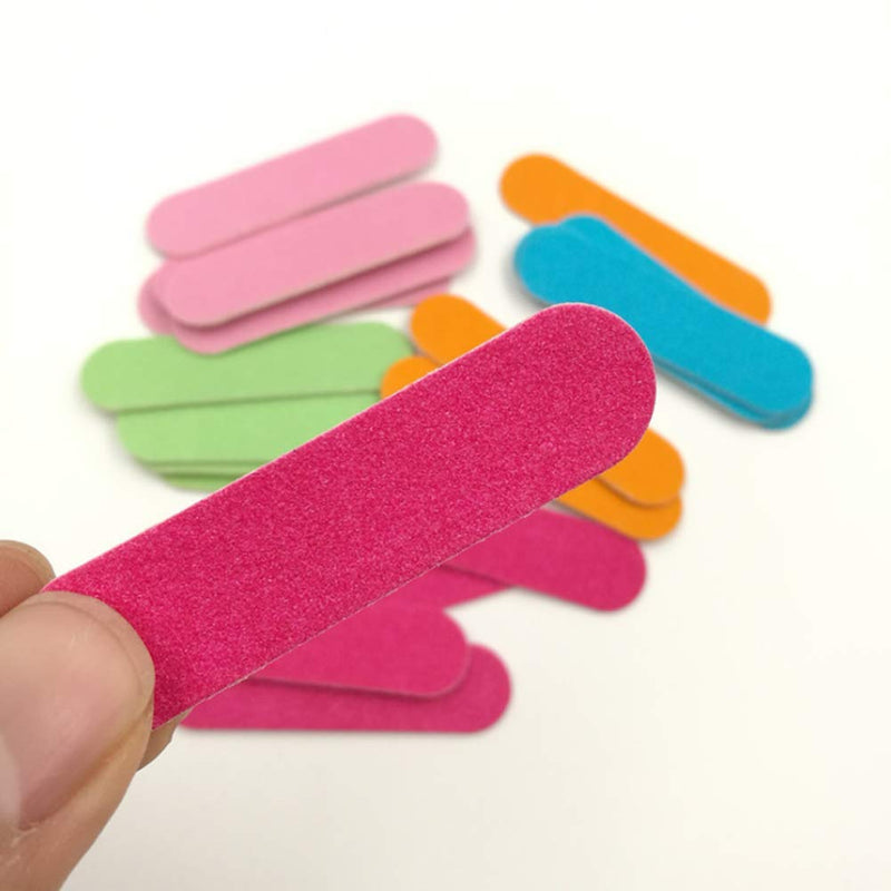 50 Pcs Disposable Nail Files Colorful Mini Emery Boards Nail Art Tools for Home or Professional Usage (Random Color) - BeesActive Australia
