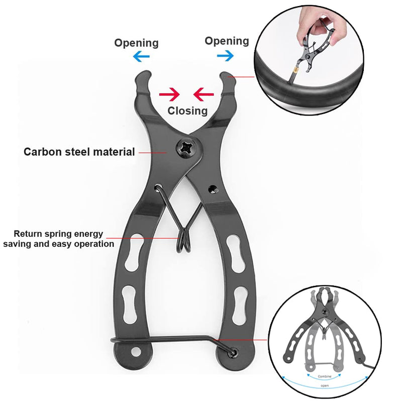 ENASGLOO 8 Pairs Reusable Bicycle Missing Link + Bike Chain Plier for 6/7/8/9/10/11 Speed - BeesActive Australia
