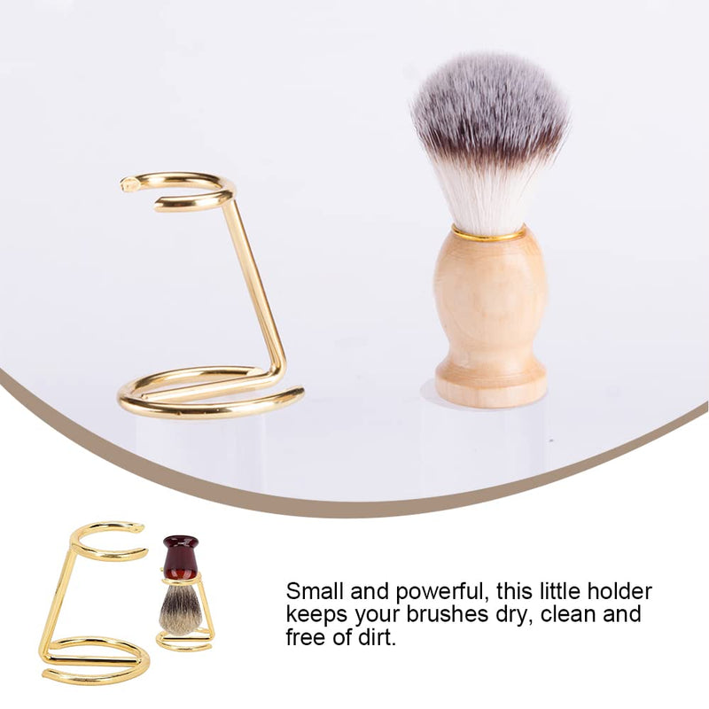 ZBJBinCH Shaving Razor and Brush Stand Golden Alloy Safety Razor Stand Deluxe Razor and Brush Holder for Place Manual Razor - BeesActive Australia