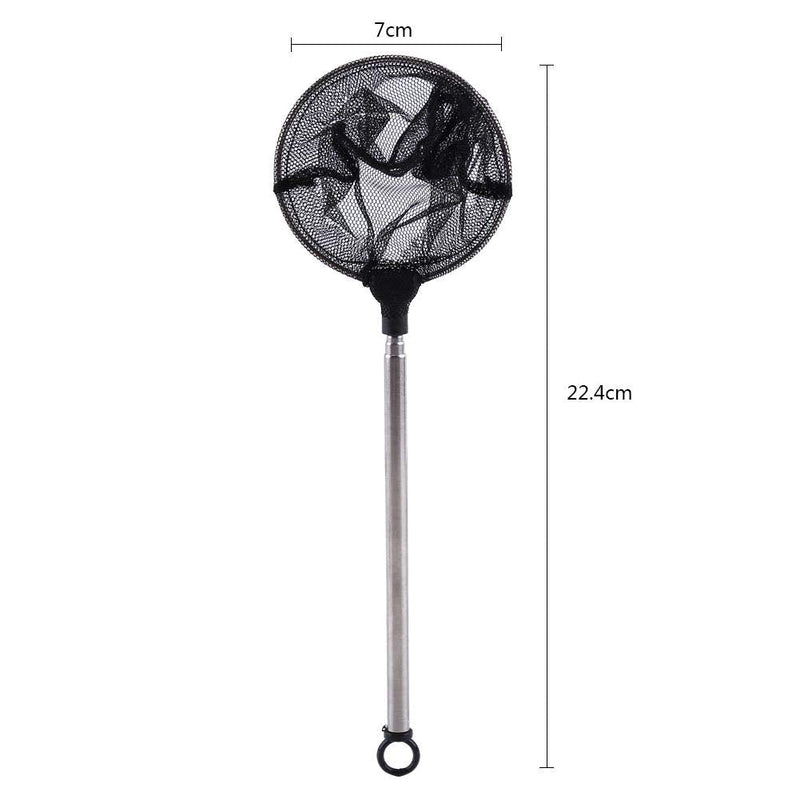Zerodis Aquarium Mini Adjustable Mesh Net, Fish Tank Mini Fishes Shrimps Landing Net Adjustable Telescopic Long Handle Small Fish Catcher Round - BeesActive Australia