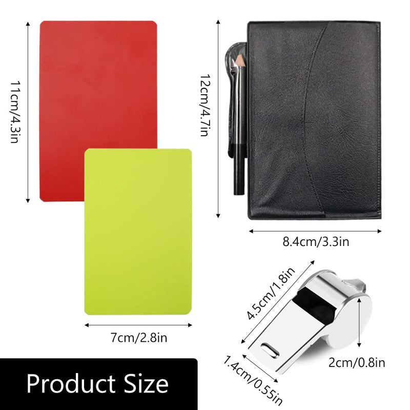 Chihutown Soccer Referee Card Sets, Warning Referee Red and Yellow Cards and Metal Referee Whistle for Game Sports, Soccer Football Penalty Card Wallet 3 - BeesActive Australia