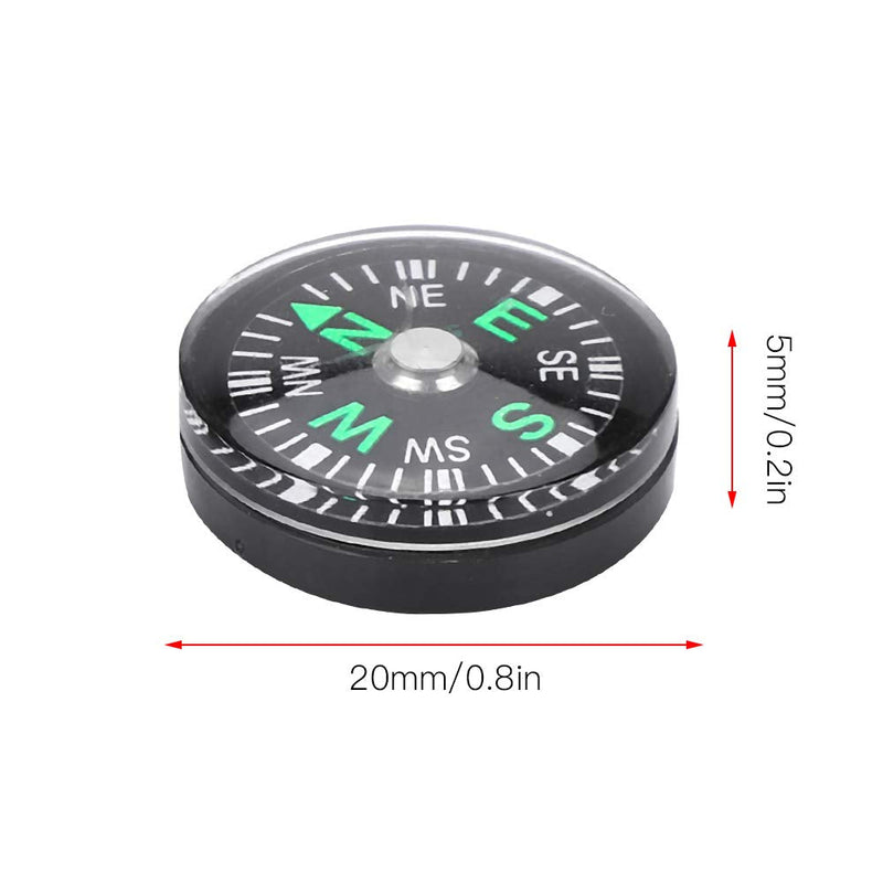 12 Pcs Button Compass, 20mm Mini Pocket Oil Filled Compass for Hiking Camping Outdoor Activities Accessory - BeesActive Australia