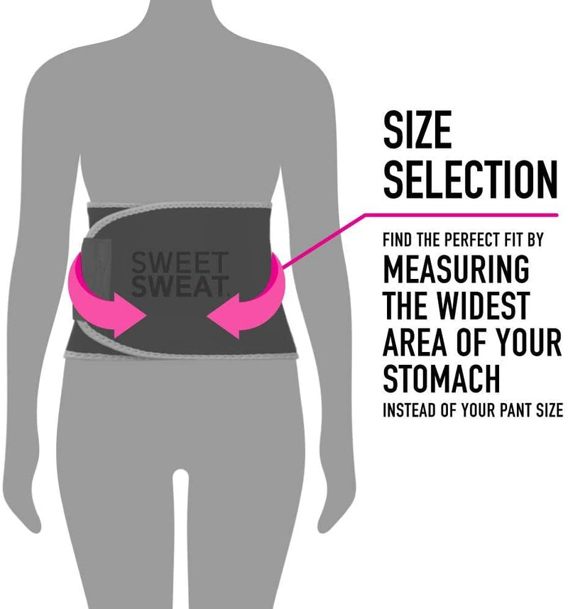 Sweet Sweat Waist Trimmer, by Sports Research - Waist Trainer for Women & Men - Sweat Band Belt - Faja para Hacer Ejercicios Medium Pink - BeesActive Australia