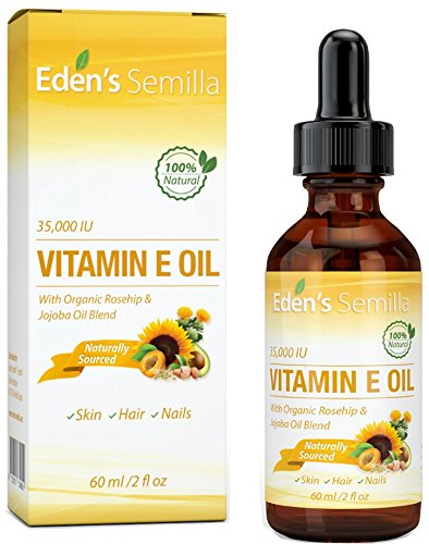 100% Plant Extract Vitamin E Oil 35,000 IU + Organic Rosehip & Jojoba Blend - 2 OZ Bottle. FAST Absorbing Skin Protection For Face & Body. Pure Ingredients - Ideal For Sensitive Skin - Use Daily 2 Fl Oz (Pack of 1) - BeesActive Australia