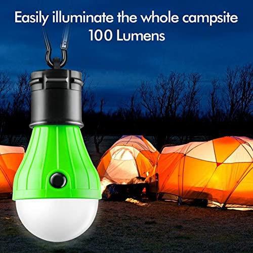 2 PCS Emergency Light Camping Light Bulb Camping Tent Lantern Light Bulb Camping Equipment (Yellow & Green) - BeesActive Australia