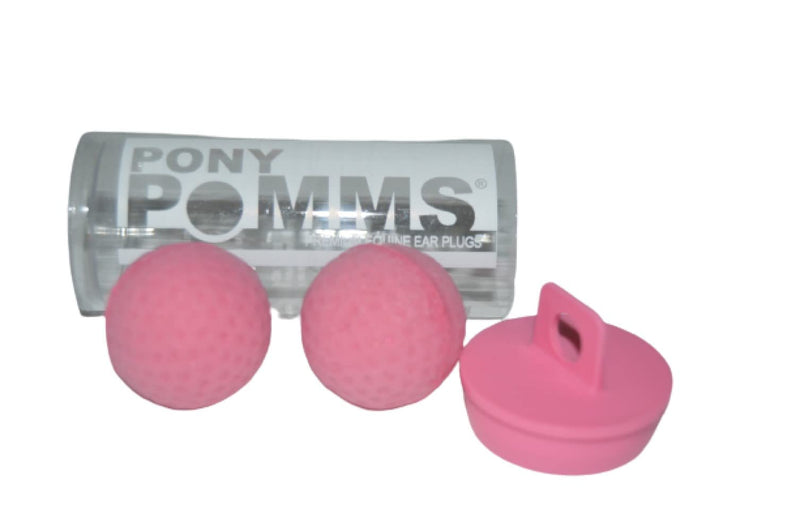 Pomms Pony Equine Ear Plugs - Bundle of 2 Pairs of Pony Size - 1 Pair of Black and 1 Pair of Pink - Ear Plugs with a Horse Shaped Bottle Opener Keychain - BeesActive Australia