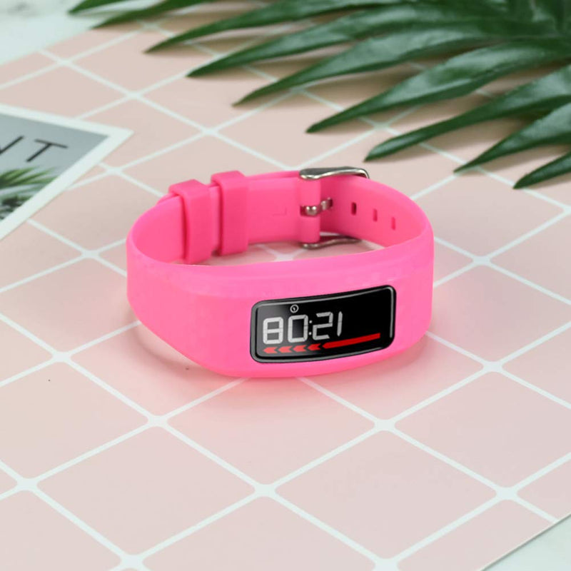 Watbro Bands Compatible with Garmin Vivofit 1/ Vivofit2, Soft Silicone Colorful Replacement Watch Band Strap Wristband for Vivofit 1/ Vivofit 2 Activity Tracker, for Women Men Small Large 4 Pack:Pink+Purple+Orange+Red large (7.25-9.47 inch) - BeesActive Australia
