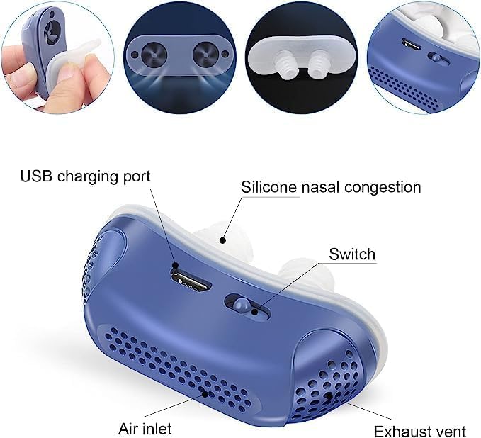 Wearable Anti Snoring Devices, Double Eddy Current Anti Snore Device for All Nose Shapes and All Ages to Reduce Snoring - BeesActive Australia