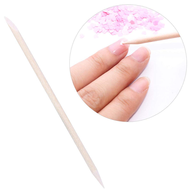 BTYMS 200pcs Orange Wood Stick Cuticle Pusher Remover Nail Art Manicure Pedicure Tool, 4.5in 200 Counts - BeesActive Australia