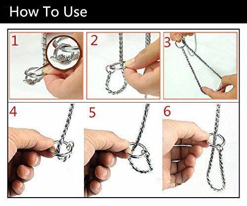 Umysky Dog P Snake Chain Chrome Plated Metal Dog Training Choke/Collar-Fully Guaranteed Against Rust Tarnish or Breakage-Recommended for Professional Training 4mm*60cm(24") Black - BeesActive Australia