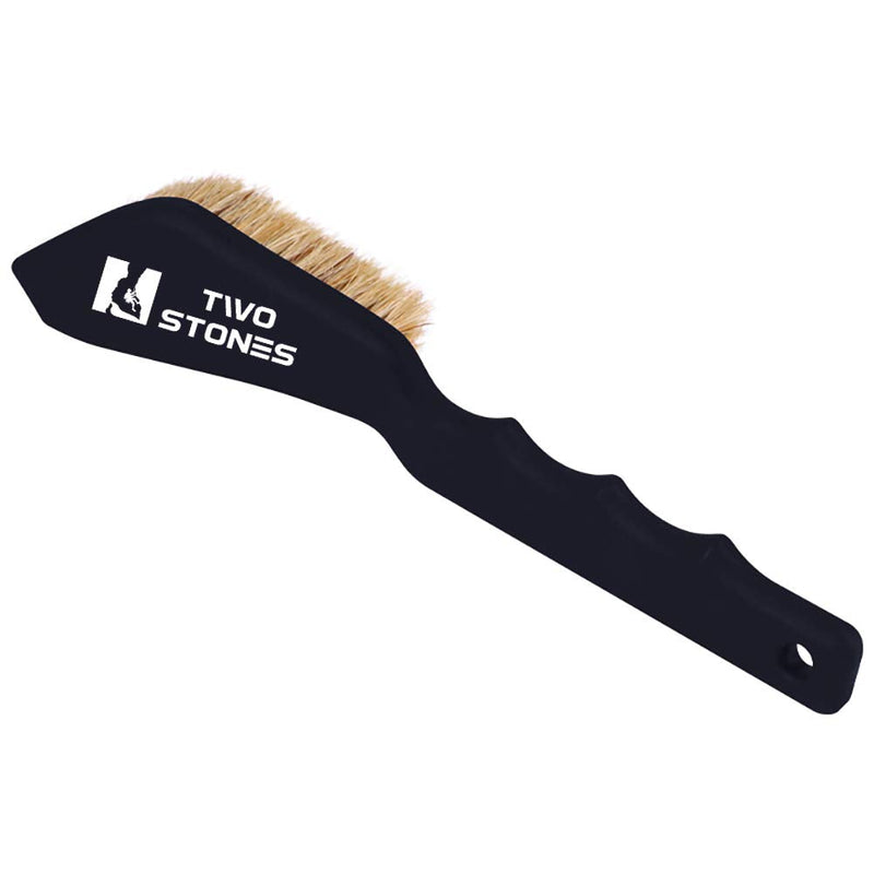 TWO STONES Boar Hair Rock Climbing Brush with Ergonomic Handle, Bouldering Boulder Brush as Durable Cleaning Tool for Climbing Chalk and Climbing Holds on Climbing Wall Indoor or Outdoor - BeesActive Australia