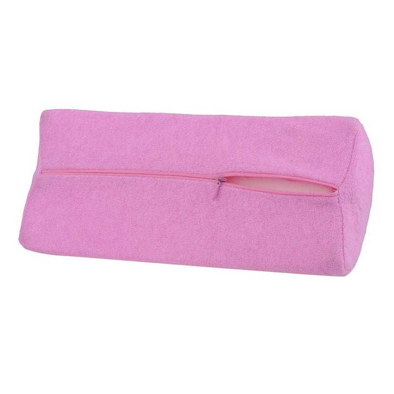 QIMYAR Soft Nail Art Design Cushion Hand Rest Pillow Half Column Manicure Care Treatment Salon Tool Pink - BeesActive Australia