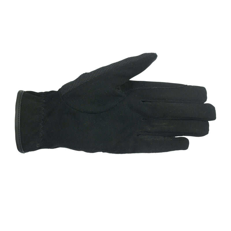 HORZE Unisex Multi-Stretch Adjustable Horse Riding Equestrian Gloves with Suede Grip | Adult and Child Sizes Black Small - BeesActive Australia