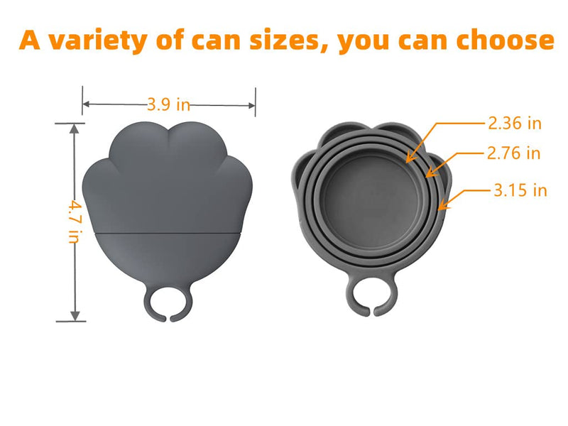 3Pcs Can Lids Supplies Set,Many Sizes Dog Cat Food Can Lids,Food Safe BPA Free Pet Food Can Covers for Pets Dogs Cats Feeding Can (black) black - BeesActive Australia