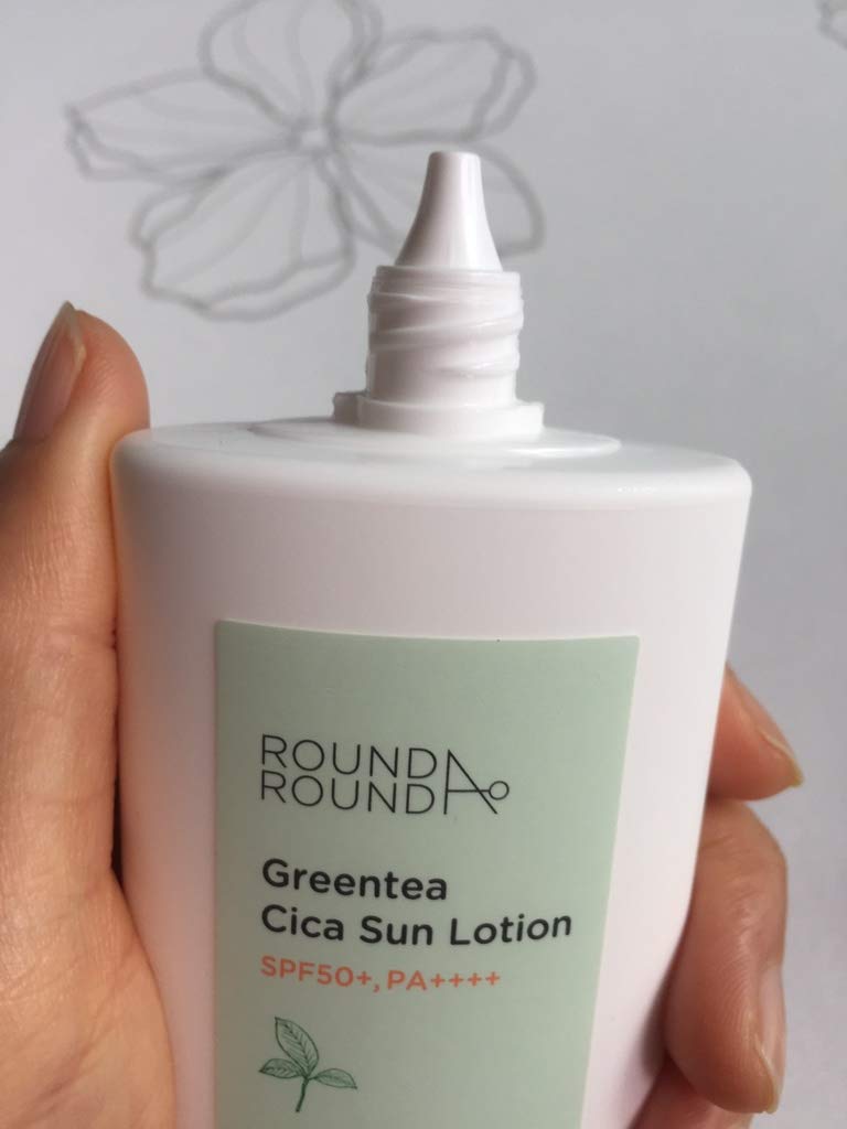 ROUND AROUND Greentea Cica Sun Lotion 100ml, SPF50+ PA++++ ROUND A’ROUND - BeesActive Australia