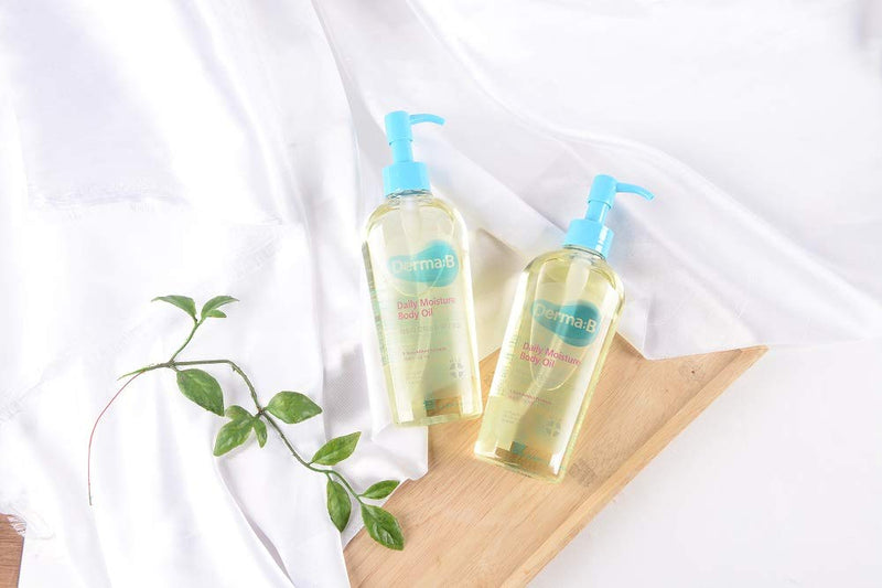 Derma B Daily Moisture Body Oil for Dry Skin 99% Natural Origin, Argan Oil & Sweet Almond Oil, 6.78 Fl Oz, 200ml - BeesActive Australia