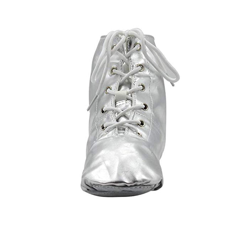 [AUSTRALIA] - MSMAX PU Women's Jazz Dance Boots 11 Silver 